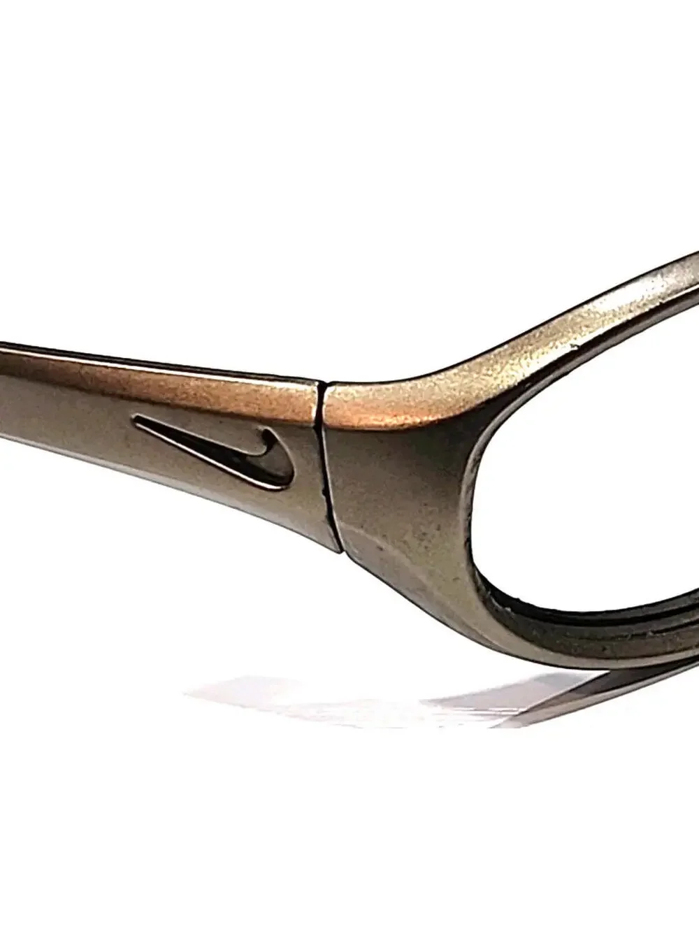 Nike EV0573 066 No Lenses Debut Brown Wrap Sunglasses Frame No Logo No Nose Pad